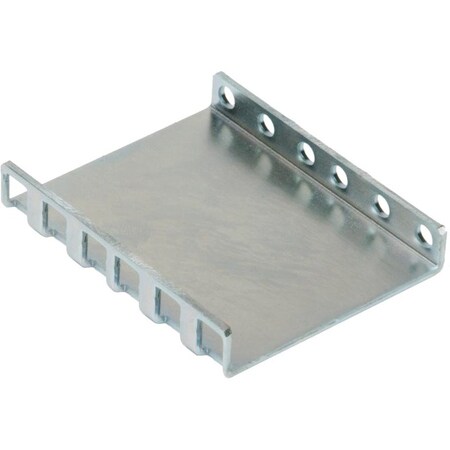 Rack Solutions 2U Tall, 2.90In Wide Metal Bracket, Clear Zinc, Converts Round Hole 2UBRK-290-FULL